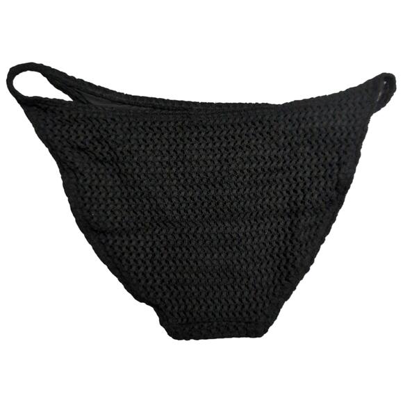 Demi Moore x Andie Tropez Bottom Black Textured Swimwear Bathing Suit Size M New - Picture 5 of 11